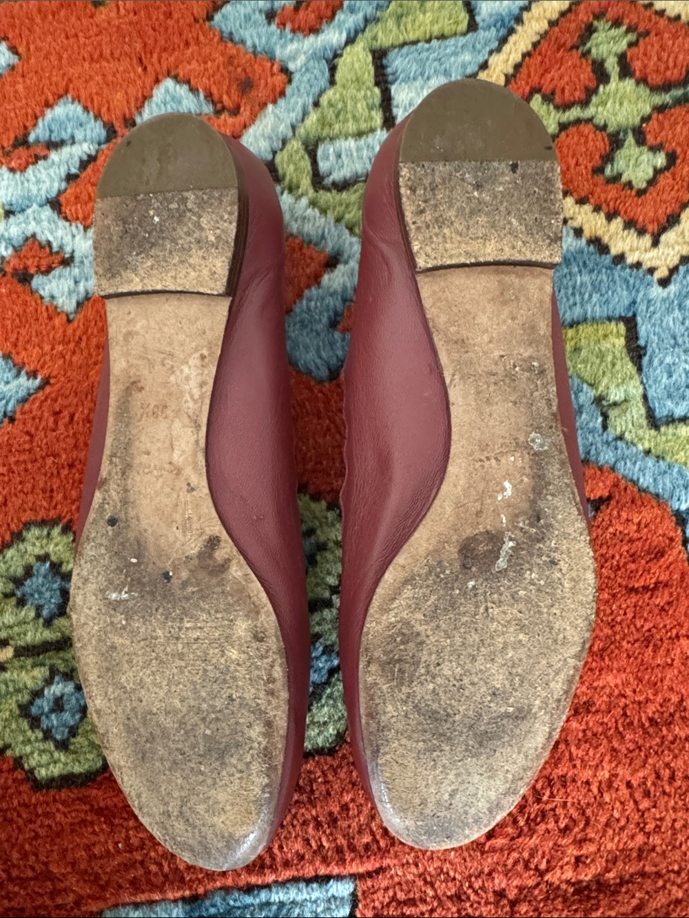 Women's Chloe Lauren Learher Ballet Flats - Picture 3 of 5